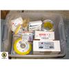 Image 1 : BOX OF ELECTRICAL SUPPLIES AND SANDING DISCS