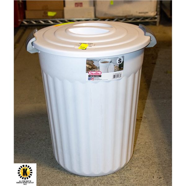 STERILITE 24 QT UTILITY GARBAGE CAN W/LID