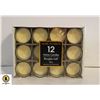 PACK OF 12 VOTIVE CANDLES 40GR