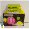 Image 1 : 10" SOLAR POWERED OUTDOOR PATIO LANTERN YELLOW