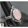 #241-NATURAL PINK ROSE QUARTZ  RING SIZE 7.25