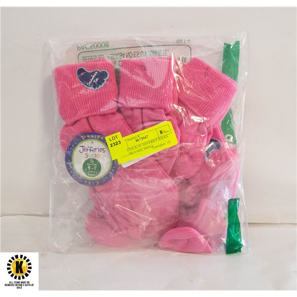 NEW 6 PACK OF JEFFERIES SOCKS FOR GIRLS SIZE SMALL