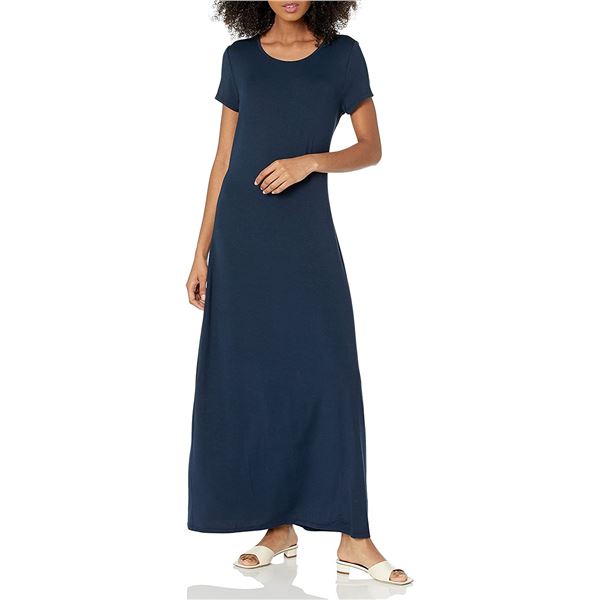 NEW AMZ ESSENTIALS WOMEN'S SHORT-SLEEVE MAXI DRESS