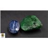 Image 1 : #116-EMERALD & SAPPHIRE GEMSTONE 88.95CT
