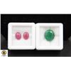 Image 1 : #166-RUBY 4.35 CT & EMERALD 6.50CT