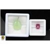 Image 1 : ##162-PINK TOPAZ 4.00CT & PRENITE 16.52CT