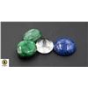Image 1 : #199-LAPIZ LAZULI,EMERALD, RUTITE QZ 69.00CT