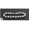 Image 1 : #211-FRESH WATER PEARL &  PURPLE JADE BRACELET 7.5