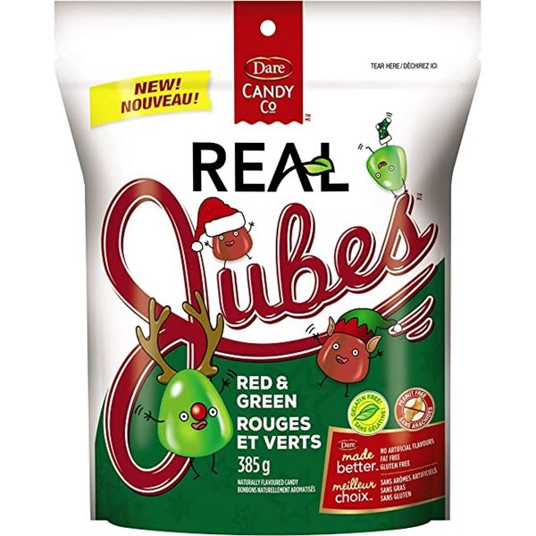 3 NEW BAGS OF DARE REAL GUBES RED & GREEN CANDY