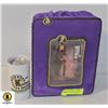 Image 1 : PURPLE VELVET GOLD PIPING KEEPSAKES CHEST