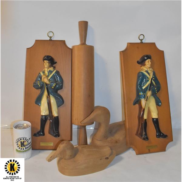 2 VINTAGE CONTINENTAL ARMY WALL