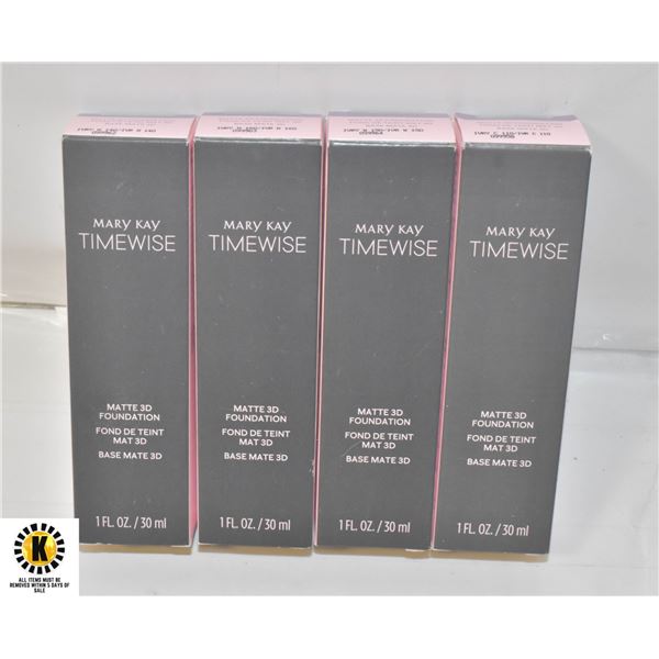 4 X NEW MARY KAY MATTE 3D FOUNDATION