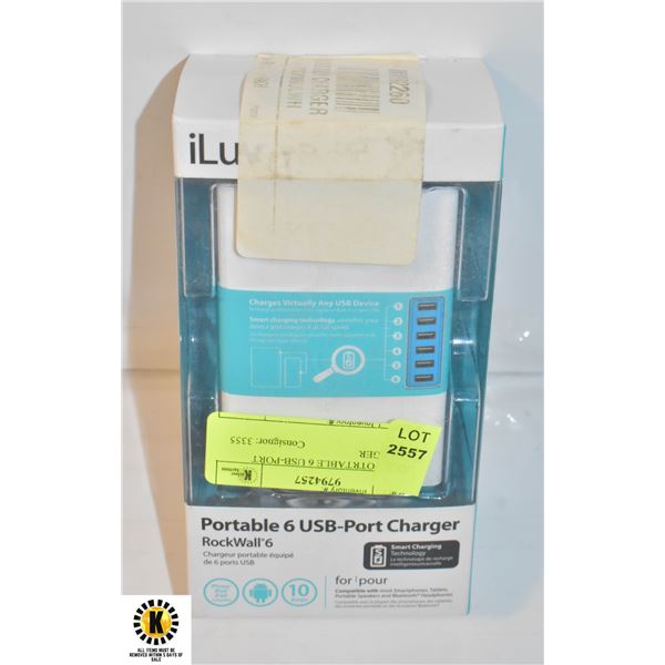 ILUV POTRTABLE 6 USB-PORT CHARGER