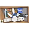 BOX OF HOME CLEANING PRODUCTS