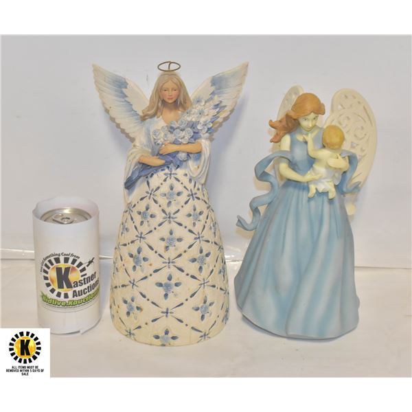 BOX W/2 LARGE CERAMIC ANGEL