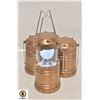 Image 1 : COPPER COLOUR CAMPING LANTERN PAIR