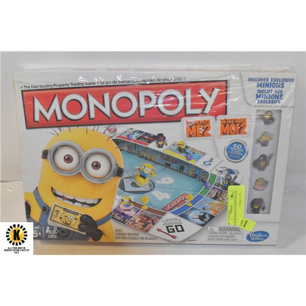 SEALED MONOPOLY DEPICABLE ME 2