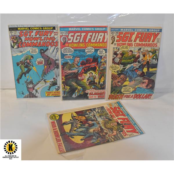 4 SGT. FURY COMICS #100/102/108/119