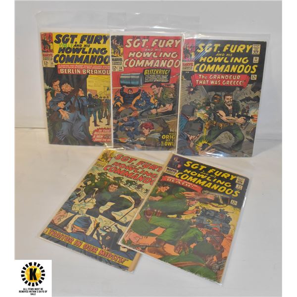 5 SGT. FURY COMICS #31/32/33/34/35