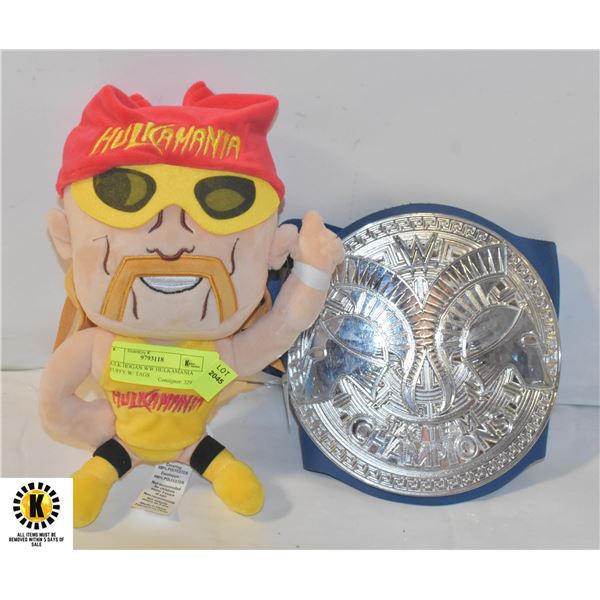 HULK HOGAN WW HULKAMANIA STUFFY W/ TAGS