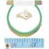 Image 1 : BEZEL SET OVAL CZ STAMPED 925ÿSIZE 8.5