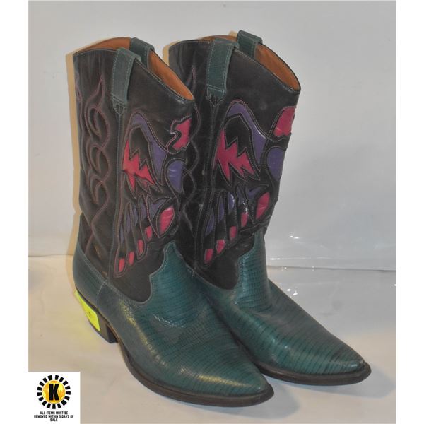 LADIES MULTI COLOR COWBOY BOOTS SIZE 8.5M