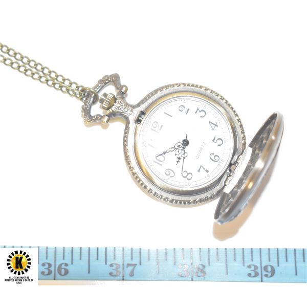 BRAND NEW TRUCKERS QUARTZ POCKET WATCH WITH CHAIN