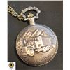 Image 2 : BRAND NEW TRUCKERS QUARTZ POCKET WATCH WITH CHAIN