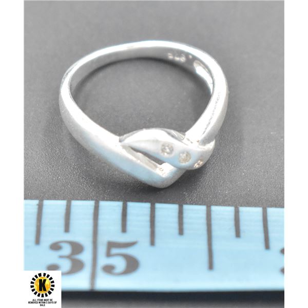 JP950-186 SILVER CZ RING SIZE 6