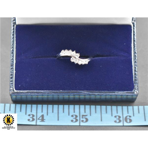 JP950-183 SILVER CZ RING SIZE 7