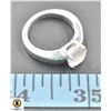Image 1 : JP950-196 SILVER ROSE QUARTZ RING SIZE 7