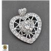 Image 1 : JP950-187 SILVER CZ HEART SHAPE PENDANT