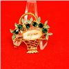 Image 1 : MOTHER'S DAY GOLD TONE WITH GREEN