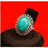 Image 1 : NATURAL TURQUOISE SIZE 7.5 RING, OVAL