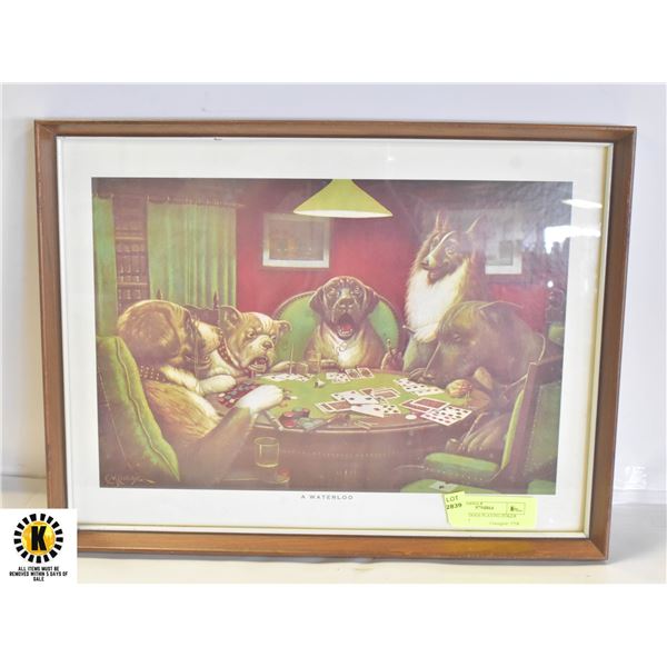 VINTAGE DOGS PLAYING POKER PRINT C M