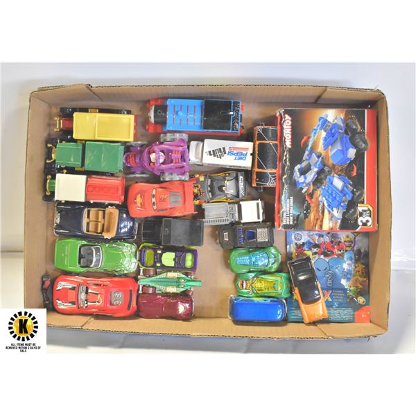 FLAT OF HOTWHEELS ETC CARS