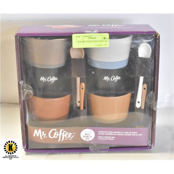 NEW MR COFFEE 8 PIECE MUG SET