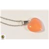 Image 1 : NEW STAINLESS STEEL 20 INCH NECKLACE WITH ORANGE