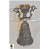 Image 1 : SILVER PLATED COLONIAL WOMAN HOLDING PIVOTING
