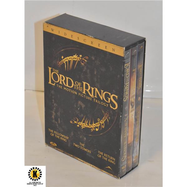 LORD OF THE RINGS TRIOLOGY DVD SET