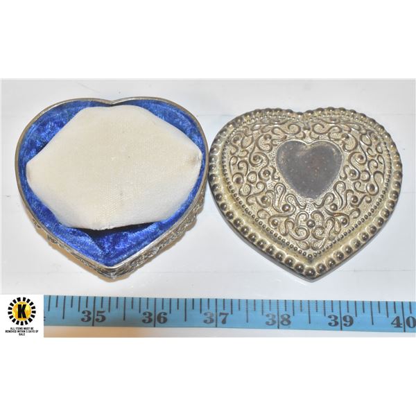 #43 SILVER PLATED ELEGANCE HEART SHAPED TRINKET