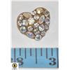 Image 1 : #48 SMALL VINTAGE SILVER TONE HEART SHAPED