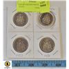 Image 1 : LOT OF 4 50 CENT PIECES. VARIOUS YEARS