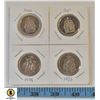 Image 2 : LOT OF 4 50 CENT PIECES. VARIOUS YEARS