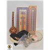 Image 1 : BOX OF ESTATE MISC; CRIB BOARDS/ HD HEAD WRAP/