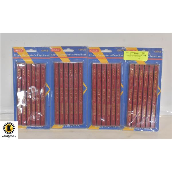 4 PACKS OF CARPENTERS PENCILS