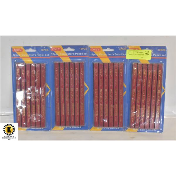 4 PACKS OF CARPENTERS PENCILS