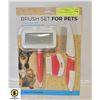 NEW SEALED BRUSH SET FOR PETS