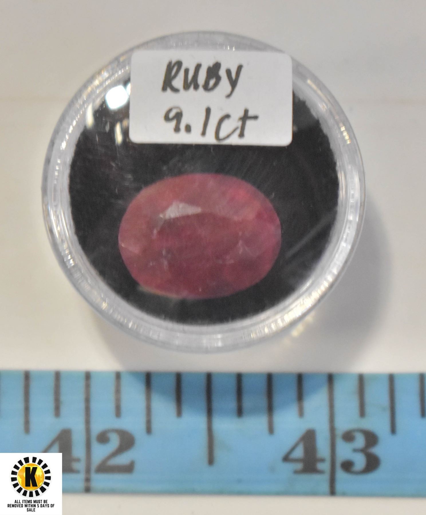 9.1CT GENUINE RUBY GEMSTONE
