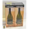 Image 1 : 2 PACK HOME ACCENTS WINE BOTTLE TEA-LIGHT HOLDER
